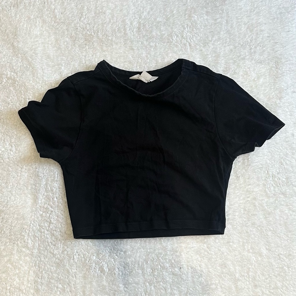 Glassons Black Crop Top